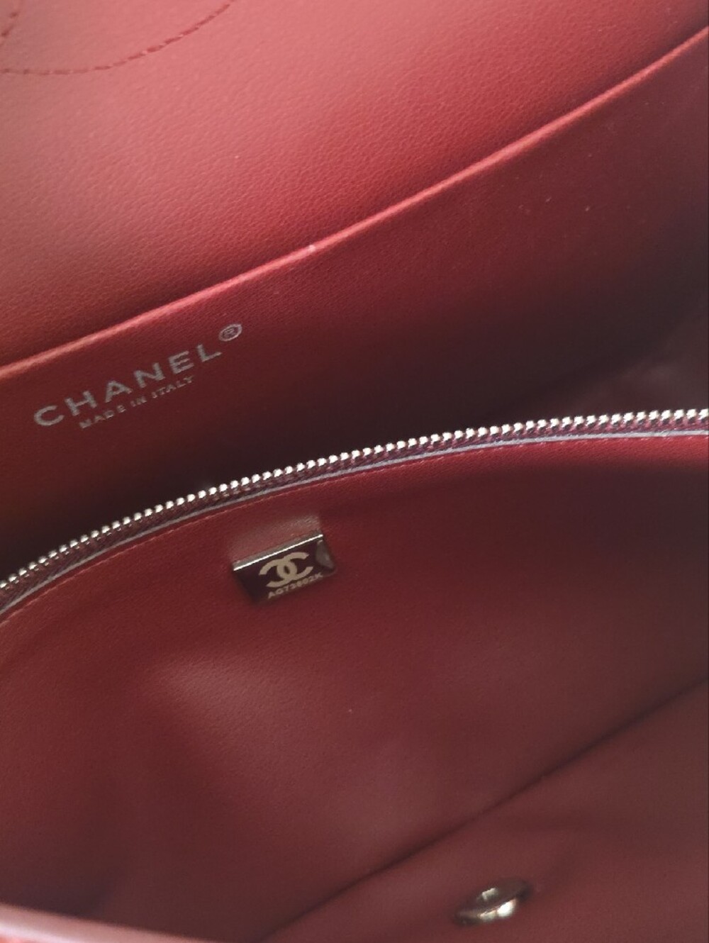 Chanel Burgundy Leather Flap Shoulder Bag - Picture 3 of 3